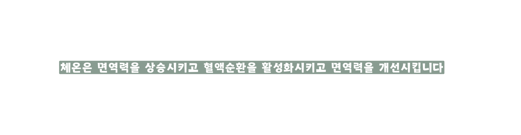 체온은 면역력을 상승시키고 혈액순환을 활성화시키고 면역력을 개선시킵니다